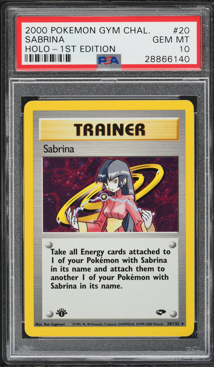 2000 Pokemon Gym Challenge 1st Edition Holo Sabrina #20 PSA 10 GEM MINT