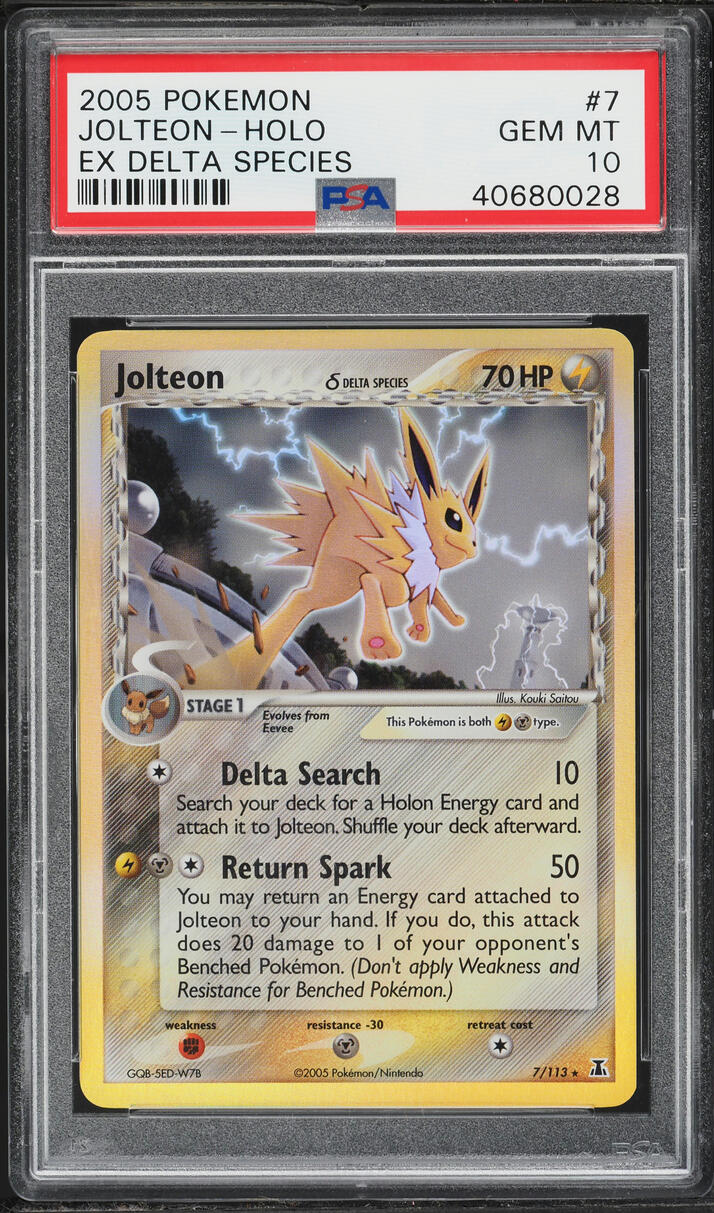 2005 Pokemon EX Delta Species Holo Jolteon #7 PSA 10 GEM MINT