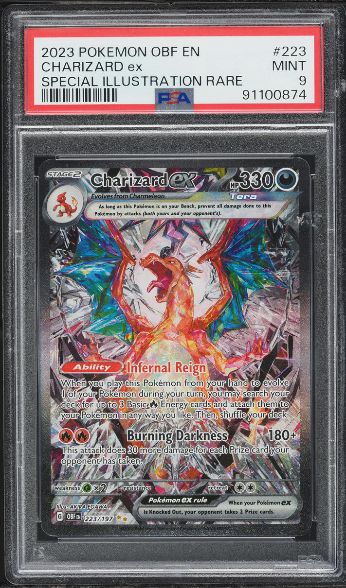 2023 Pokemon Scarlet & Violet Obsidian Flames SIR Charizard EX #223 PSA 9 MINT