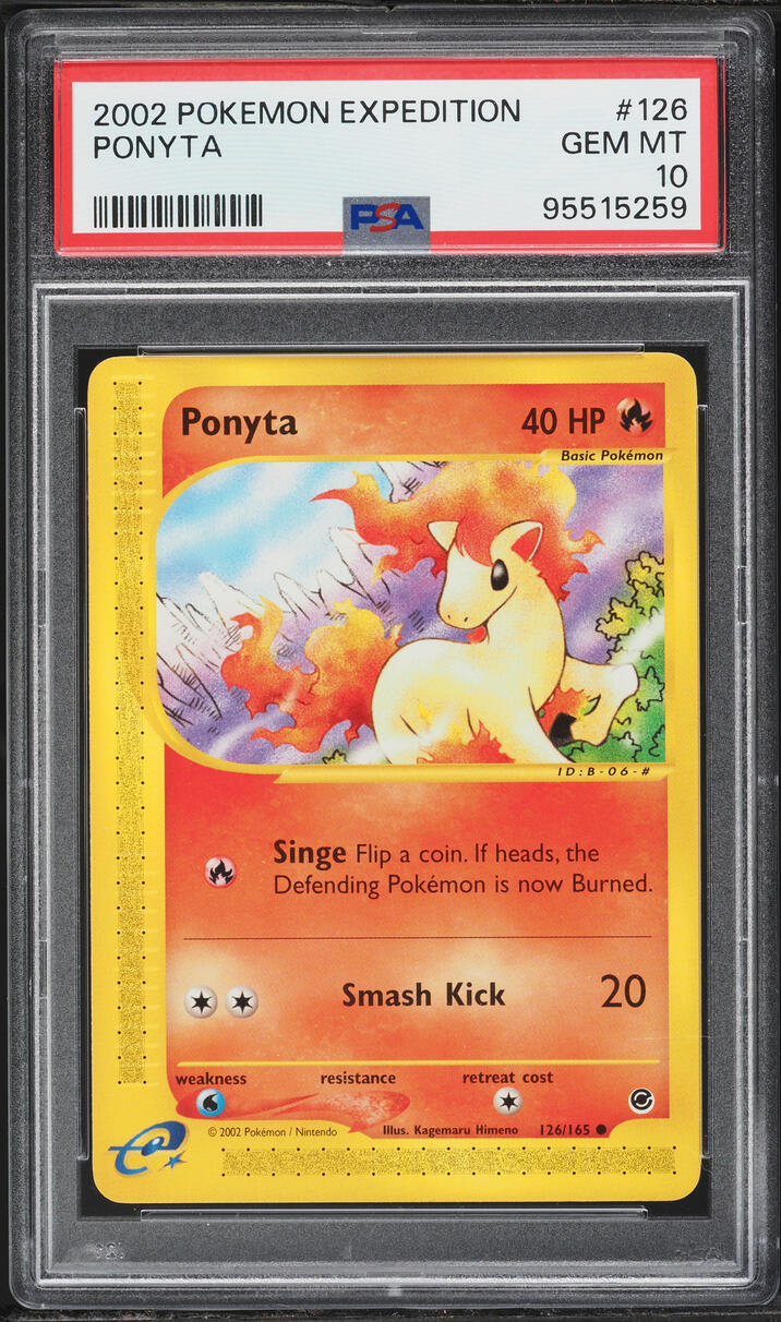 2002 Pokemon Expedition Ponyta #126 PSA 10 GEM MINT