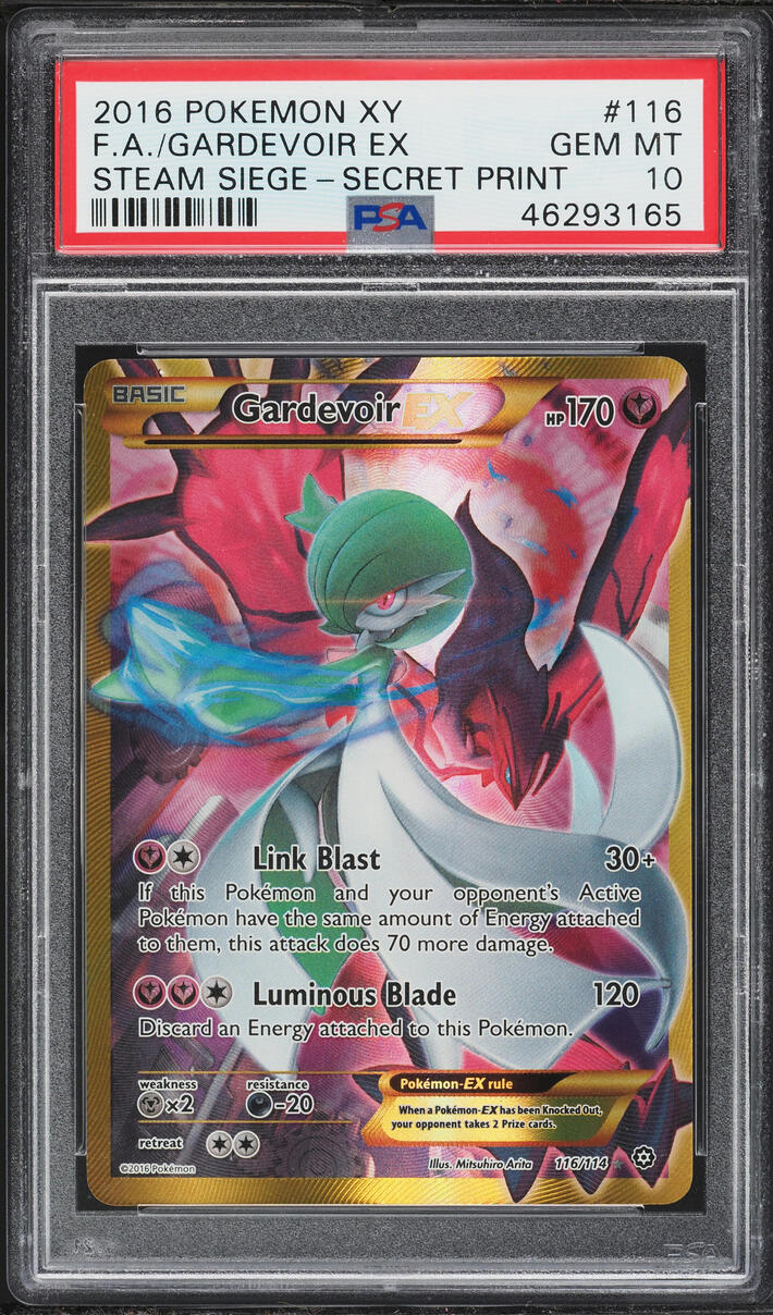 2016 Pokemon XY Steam Siege Full Art Gardevoir EX #116 PSA 10 GEM MINT