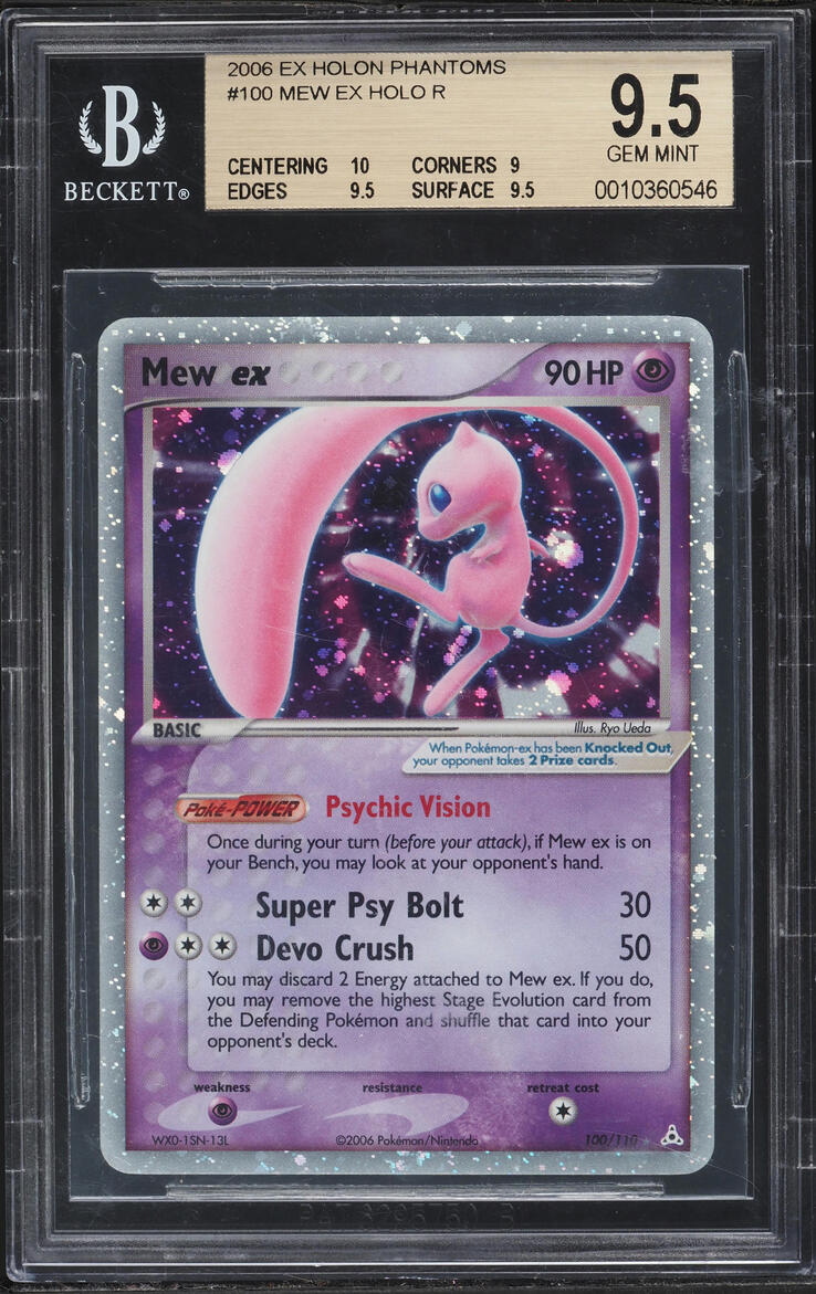 2006 Pokemon EX Holon Phantoms Holo Mew ex #100 BGS 9.5 GEM MINT
