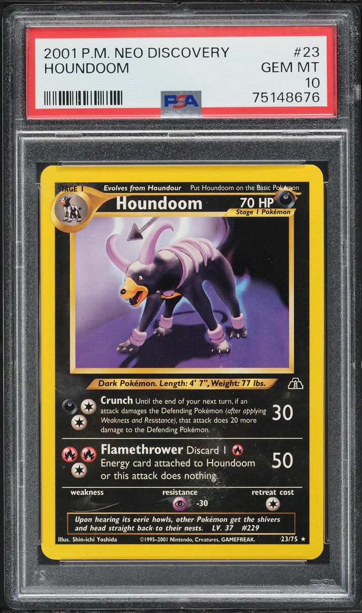 2001 Pokemon Neo Discovery Houndoom #23 PSA 10 GEM MINT