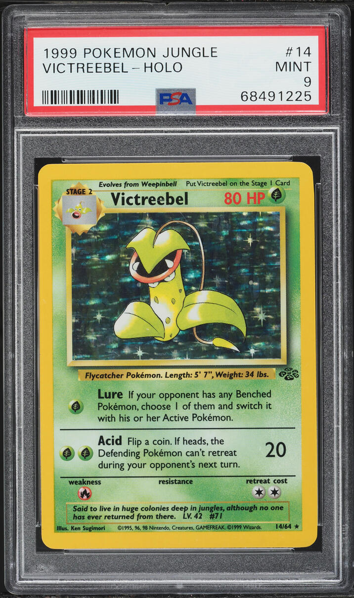 1999 Pokemon Jungle Holo Victreebel #14 PSA 9 MINT