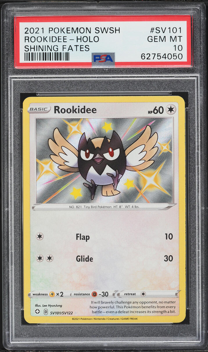 2021 Pokemon Sword & Shield Shining Fates Shiny Rookidee #SV101 PSA 10 GEM MINT