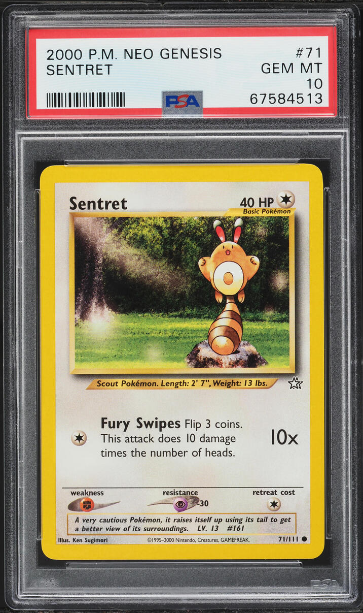 2000 Pokemon Neo Genesis Sentret #71 PSA 10 GEM MINT