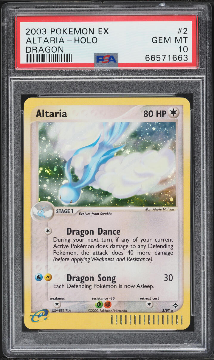 2003 Pokemon EX Dragon Holo Altaria #2 PSA 10 GEM MINT