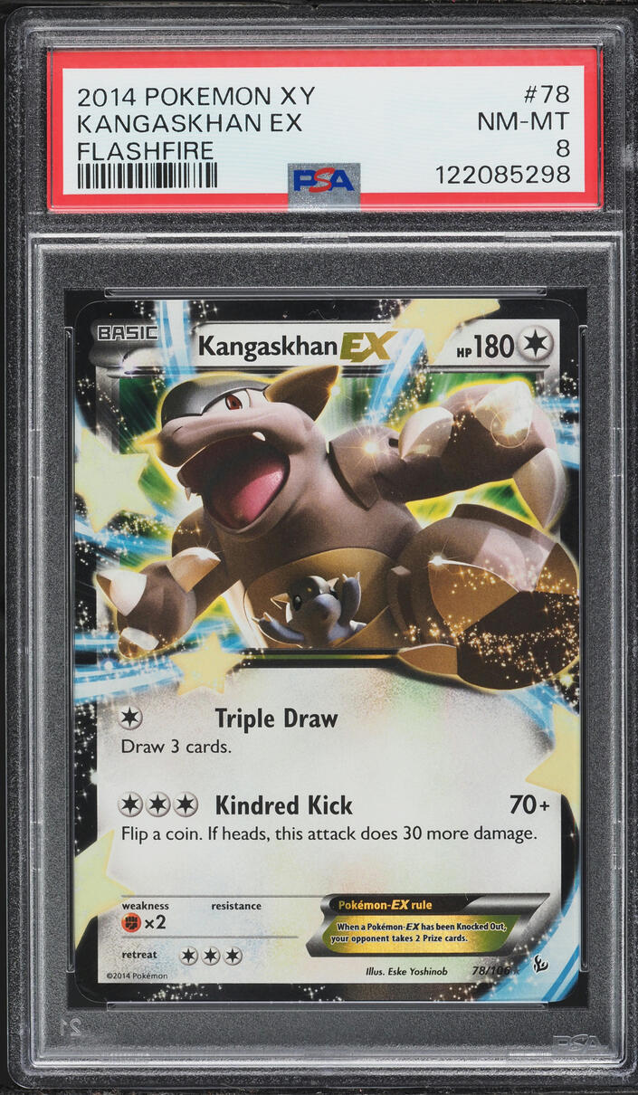 2014 Pokemon XY Flashfire Kangaskhan EX #78 PSA 8 NM-MT