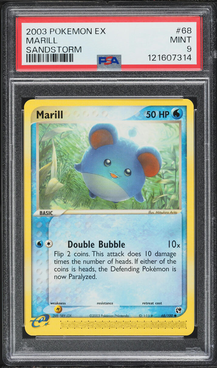 2003 Pokemon EX Sandstorm Marill #68 PSA 9 MINT