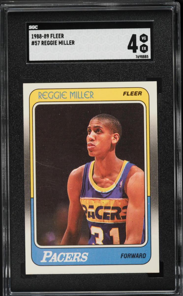 1988 Fleer Basketball Reggie Miller ROOKIE #57 SGC 4 VGEX