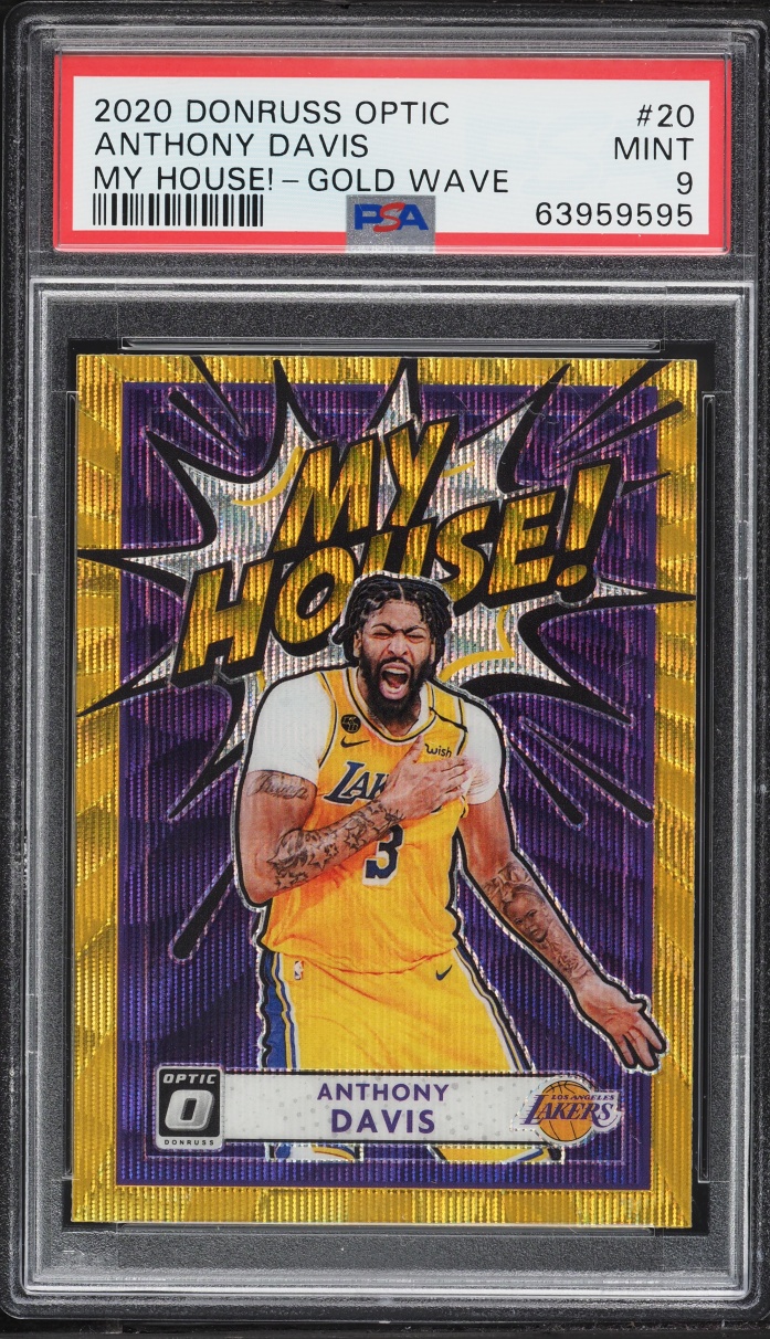 2020 Donruss Optic My House! Gold Wave Anthony Davis #20 PSA 9 MINT - Photo 1