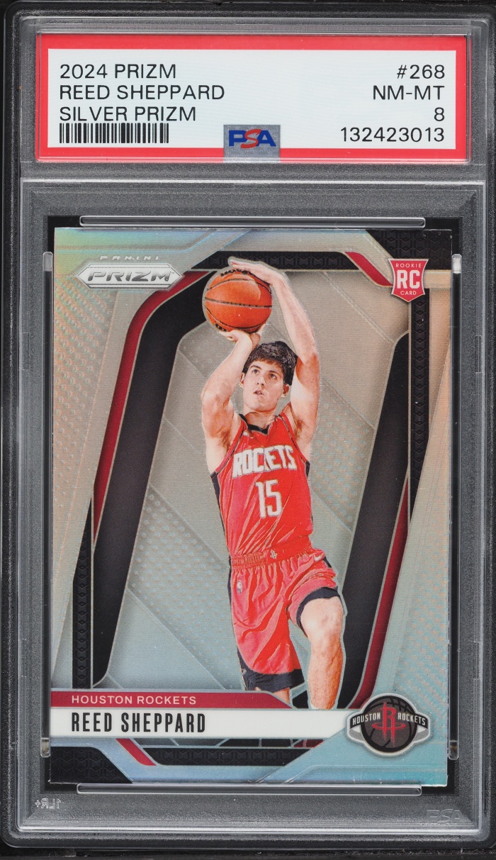 2024 Panini Prizm Silver Reed Sheppard ROOKIE #268 PSA 8 NM-MT - Photo 1