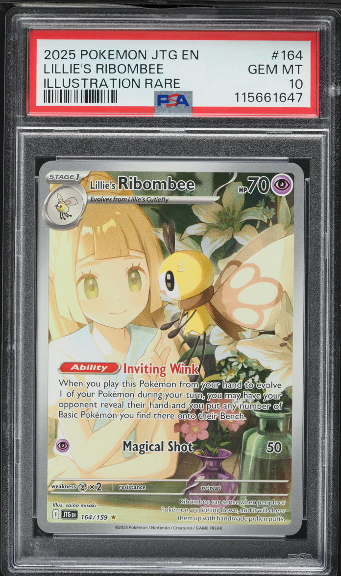 2025 Pokemon Scarlet & Violet Journey Together IR Lillie's Ribombee #164 PSA 10 GEM MINT