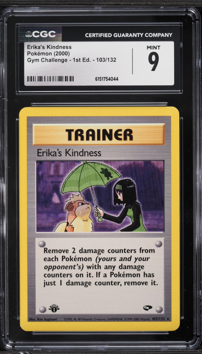 2000 Pokemon Gym Challenge 1st Edition Erika's Kindness #103 CGC 9 MINT