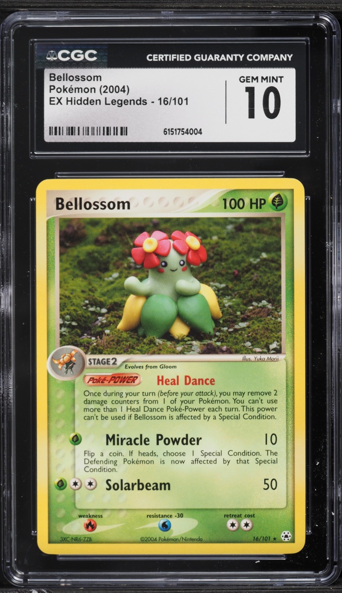 2004 Pokemon Ex Hidden Legends Bellossom #16 CGC 10 GEM MINT
