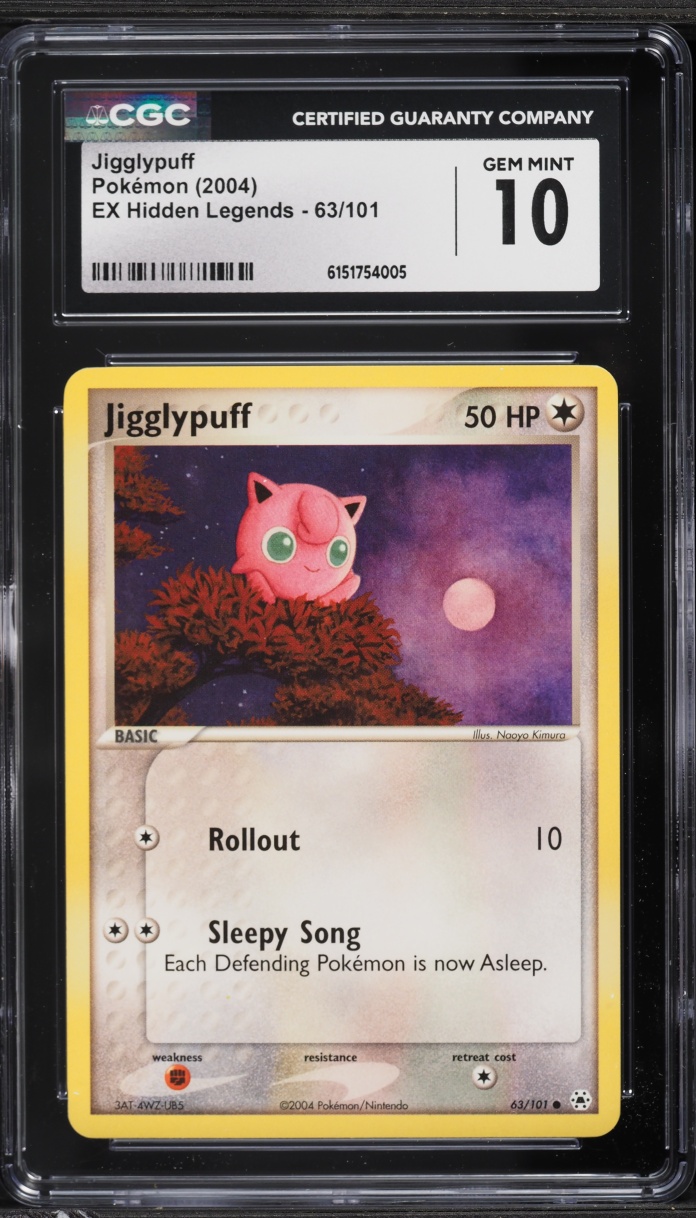 2004 Pokemon Ex Hidden Legends Jigglypuff #63 CGC 10 GEM MINT