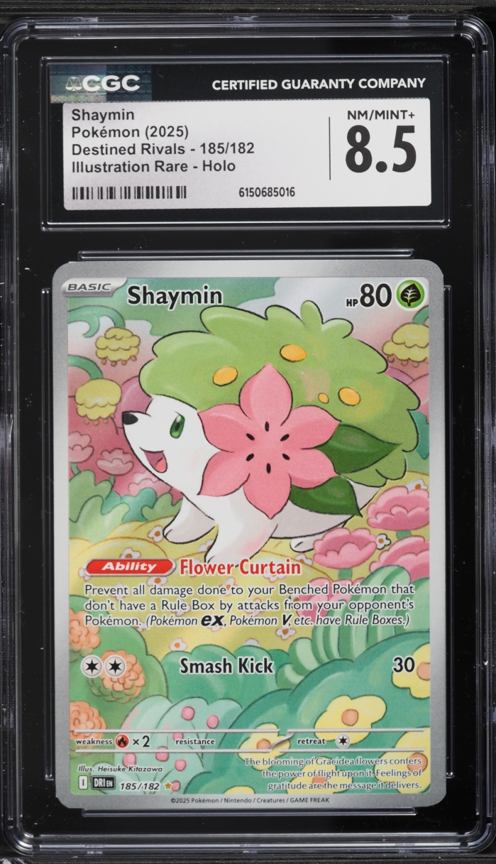 2025 Pokemon Scarlet & Violet Destined Rivals IR Shaymin #185 CGC 8.5 NM-MT+