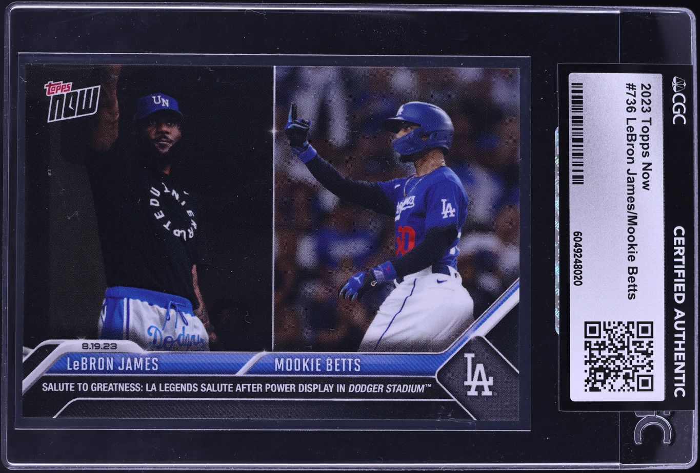 2023 Topps Now LeBron James Mookie Betts #736 CGC AUTH