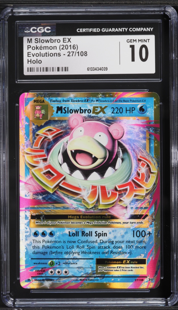 2016 Pokemon XY Evolutions Holo M Slowbro EX #27 CGC 10 GEM MINT