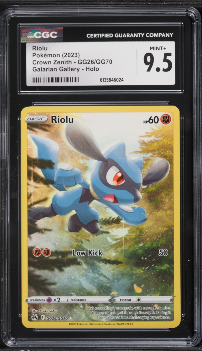 2023 Pokemon Sword & Shield Crown Zenith Full Art Riolu #GG26 CGC 9.5 MINT+