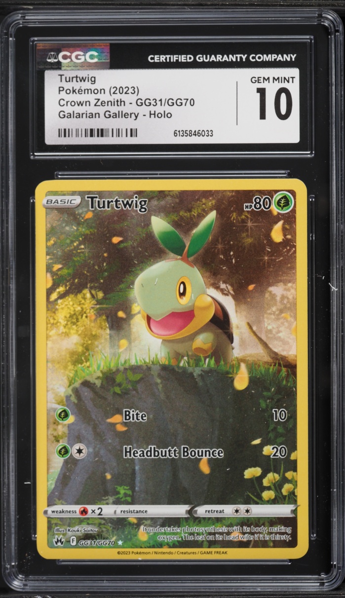 2023 Pokemon Sword & Shield Crown Zenith Full Art Turtwig #GG31 CGC 10 GEM MINT