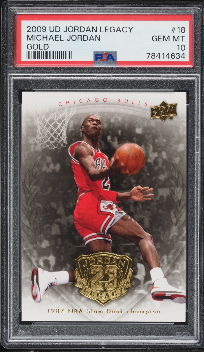 2009 Upper Deck Legacy Gold Michael Jordan #18 PSA 10 GEM MINT