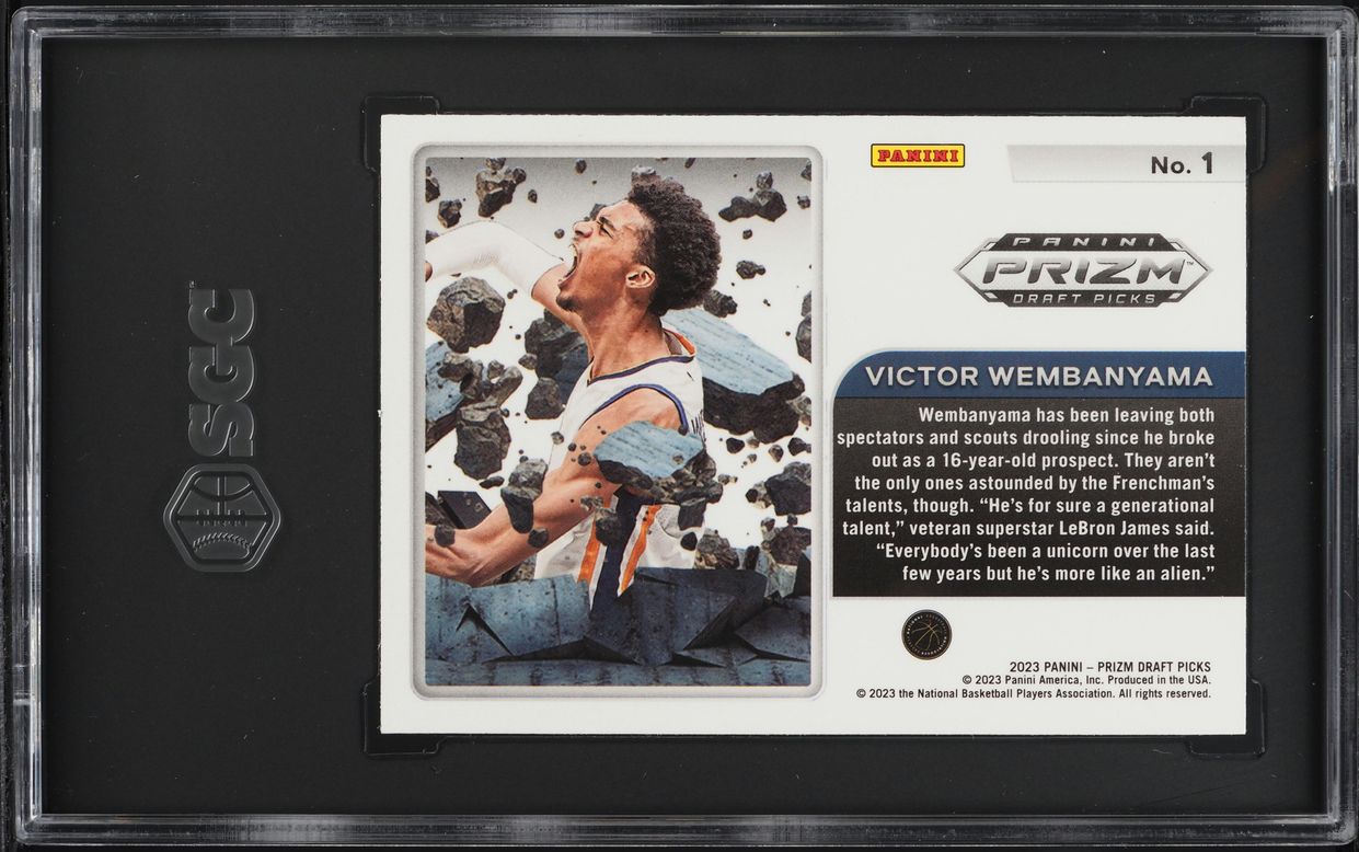 2023 Panini Prizm Draft Break Victor Wembanyama ROOKIE #1 SGC 9.5 MINT+