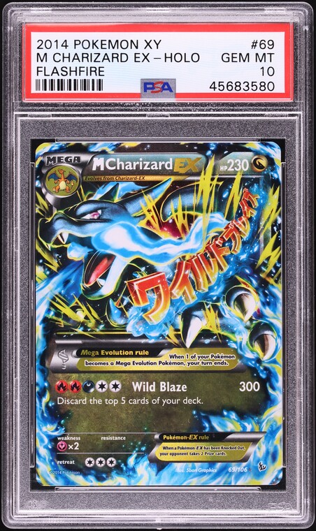 2014 Pokemon XY Flashfire Holo M Charizard EX #69 PSA 10 GEM MINT