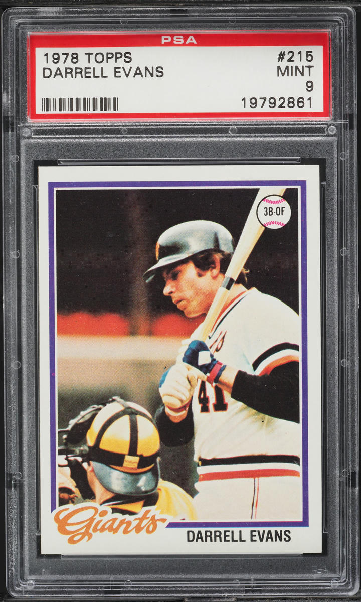 1978 Topps Darrell Evans #215 PSA 9 MINT