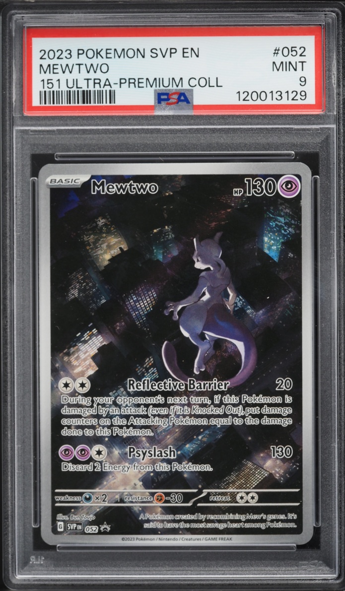 2023 Pokemon Scarlet & Violet Promo 151 Ultra Premium Full Art Mewtwo #52 PSA 9 MINT