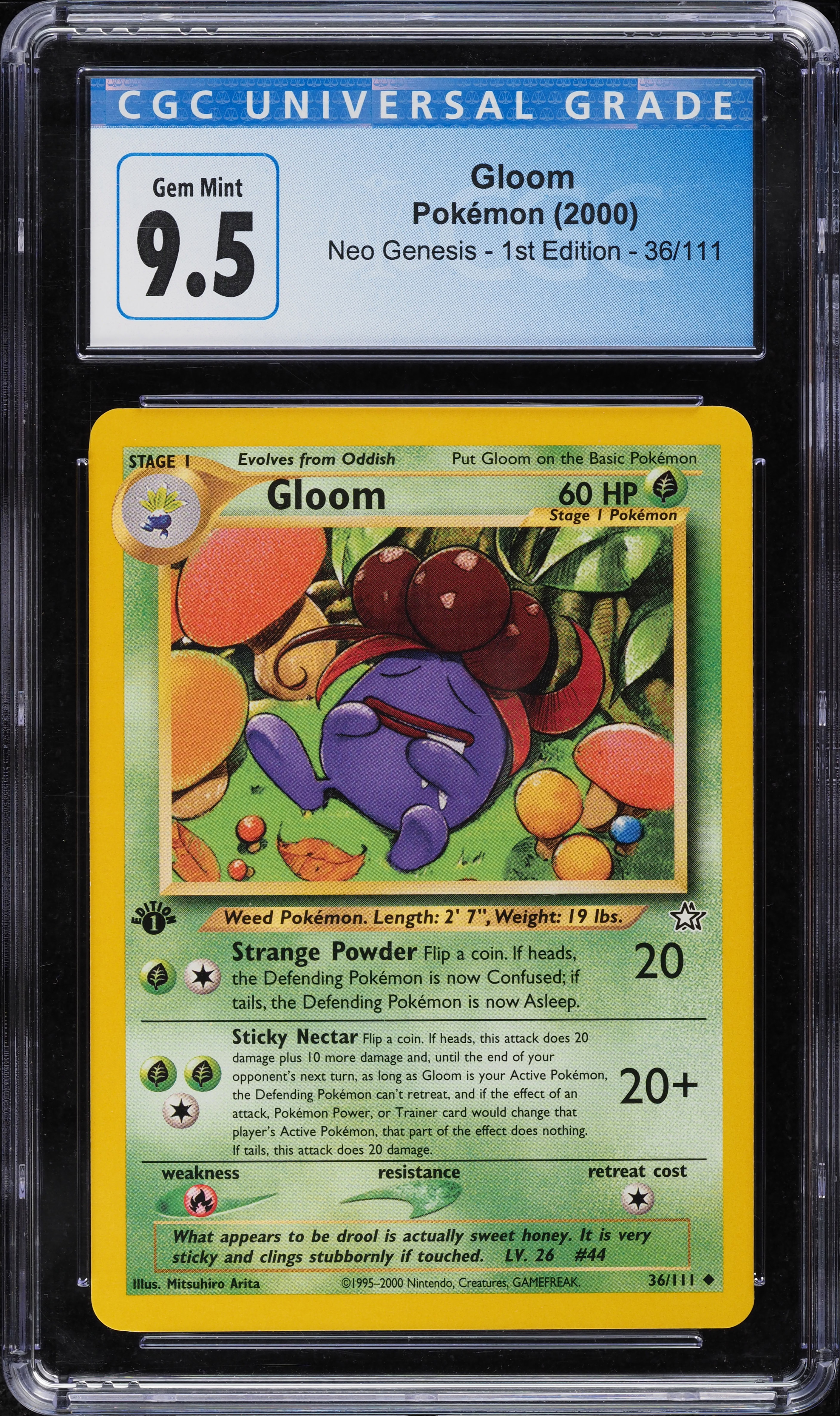 2000 Pokemon Neo Genesis 1st Edition Gloom #36 CGC 9.5 GEM MINT