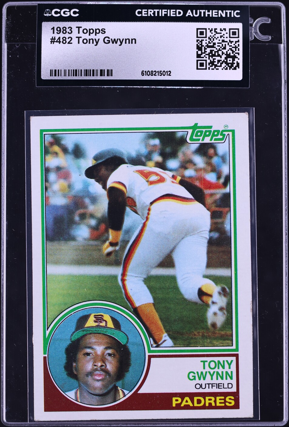 1983 Topps Tony Gwynn ROOKIE #482 CGC AUTH
