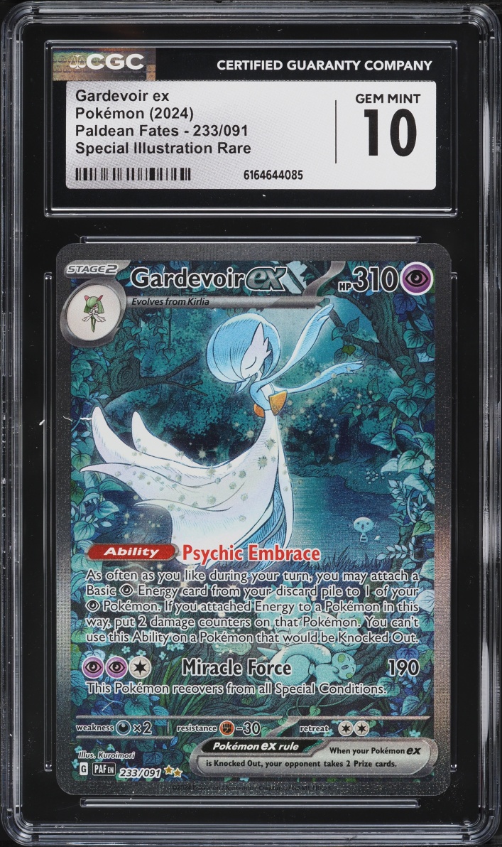 2024 Pokemon Scarlet & Violet Paldean Fates SIR Gardevoir ex #233 CGC 10 GEM MINT