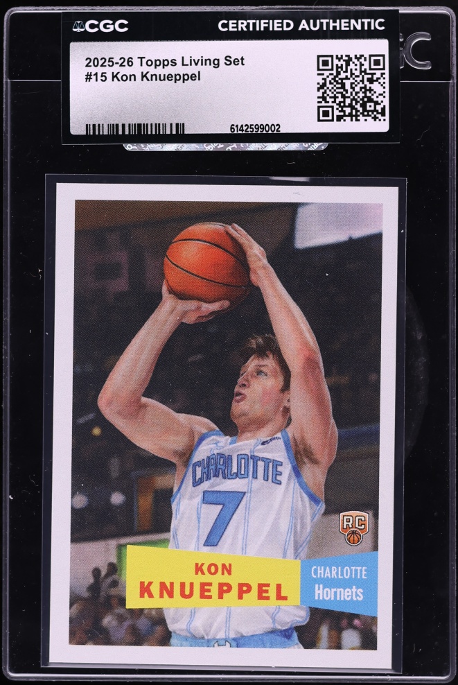 2025 Topps Living Set Kon Knueppel ROOKIE #15 CGC AUTH