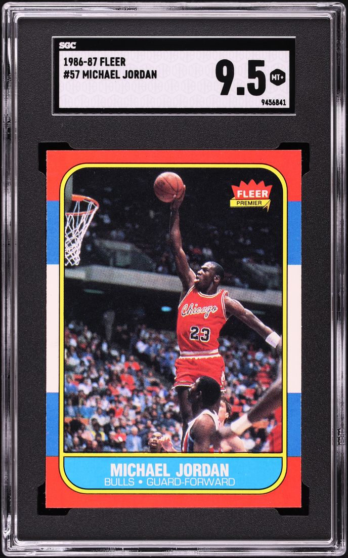 1986 Fleer Basketball Michael Jordan ROOKIE #57 SGC 9.5 MINT+