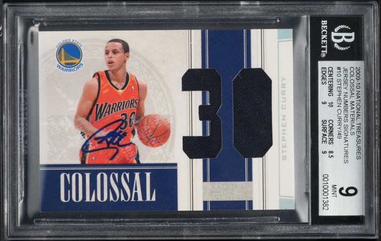 2009 National Treasures Colossal Stephen Curry RC PATCH AUTO 10/10