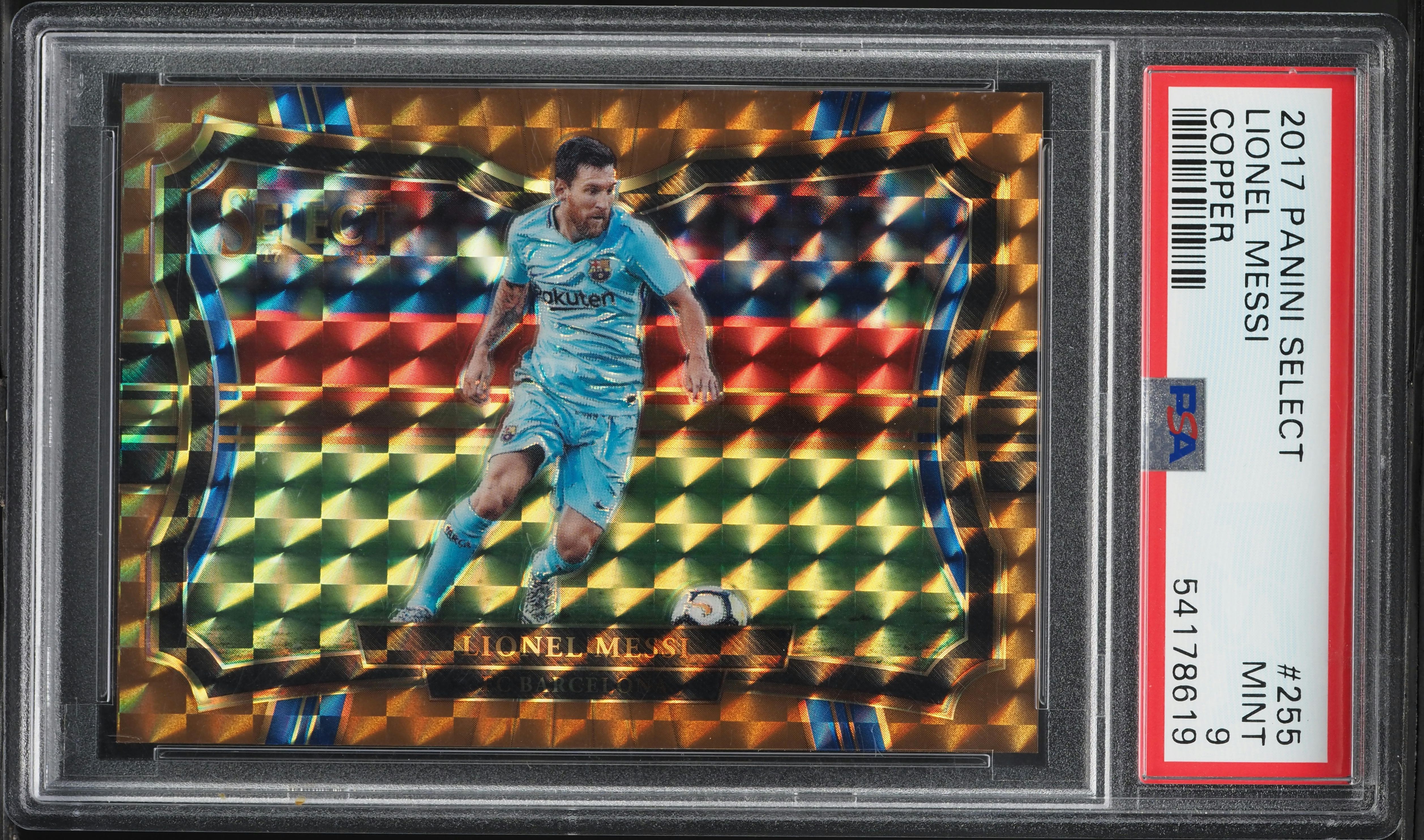 2017 Select Copper Prizm Lionel Messi /49 #255 PSA 9 MINT on