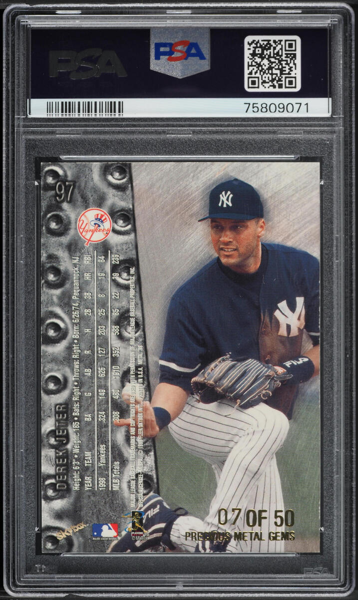1999 Metal Universe Precious Metal Gems PMG Derek Jeter /50 #97 PSA 5 EX