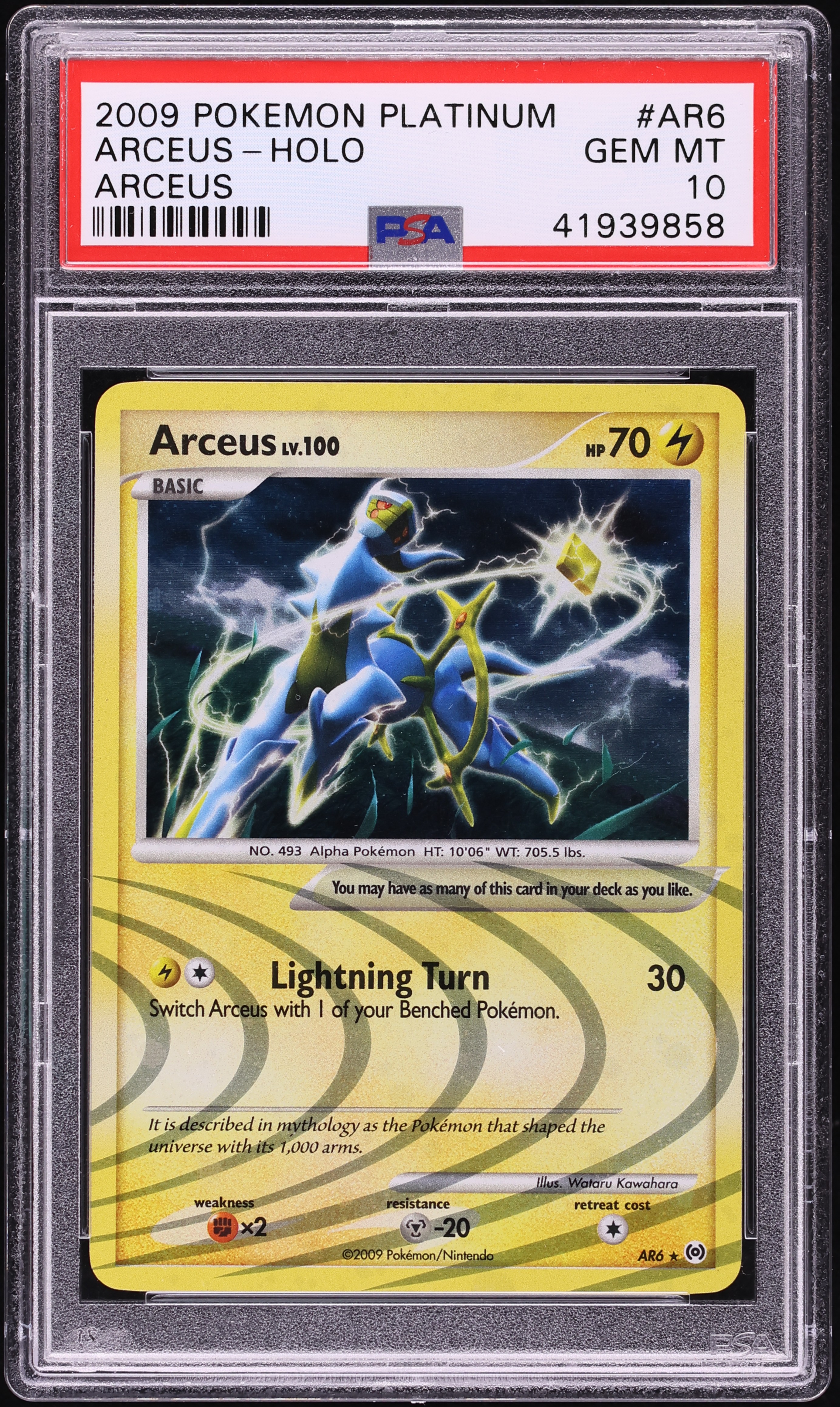 2009 Pokemon Platinum Arceus Holo Arceus #AR6 PSA 10 GEM MINT