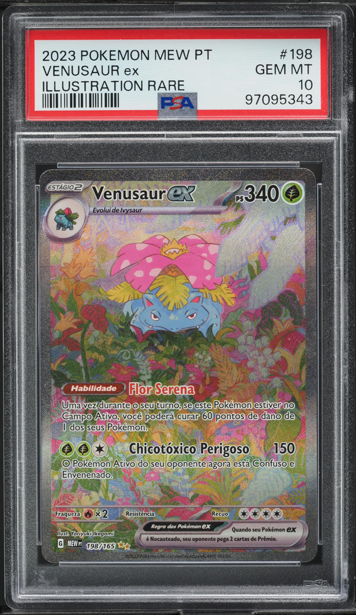 2023 Pokemon Portuguese SV 151 Illustration Rare Venusaur ex #198 PSA 10 GEM