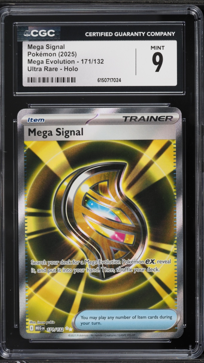 2025 Pokemon Mega Evolution Full Art Mega Signal #171 CGC 9 MINT