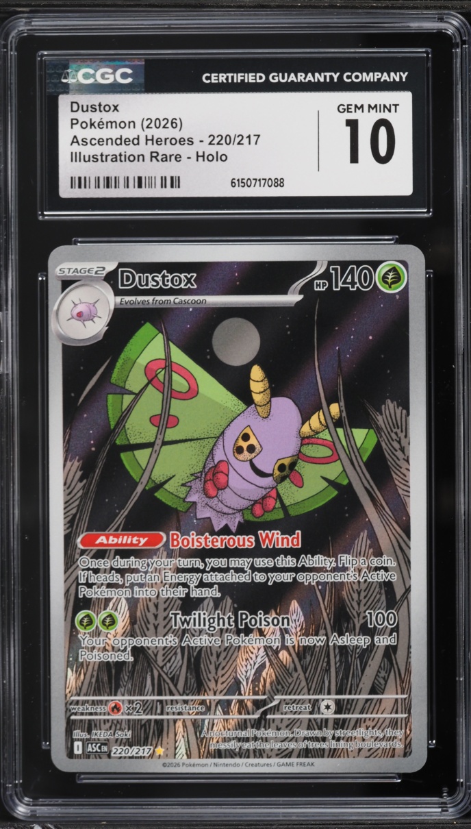 2026 Pokemon Mega Evolution Ascended Heroes IR Dustox #220 CGC 10 GEM MINT