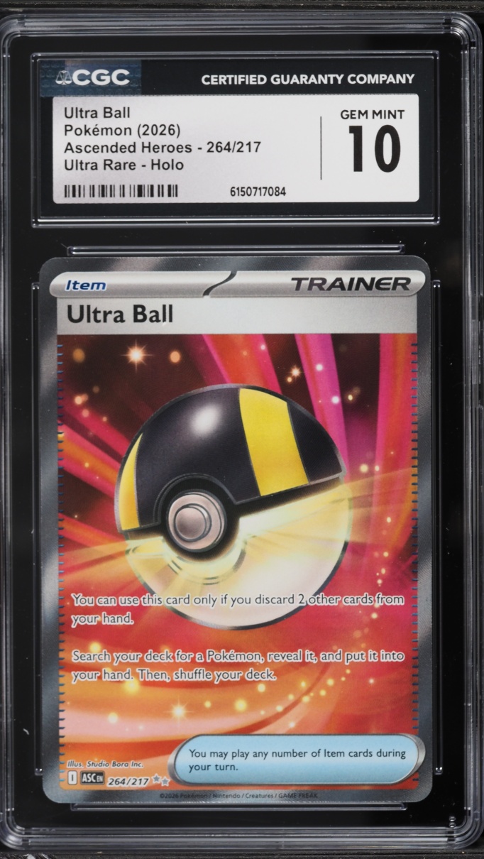 2026 Pokemon Mega Evolution Ascended Heroes Full Art Ultra Ball #264 CGC 10 GEM MINT