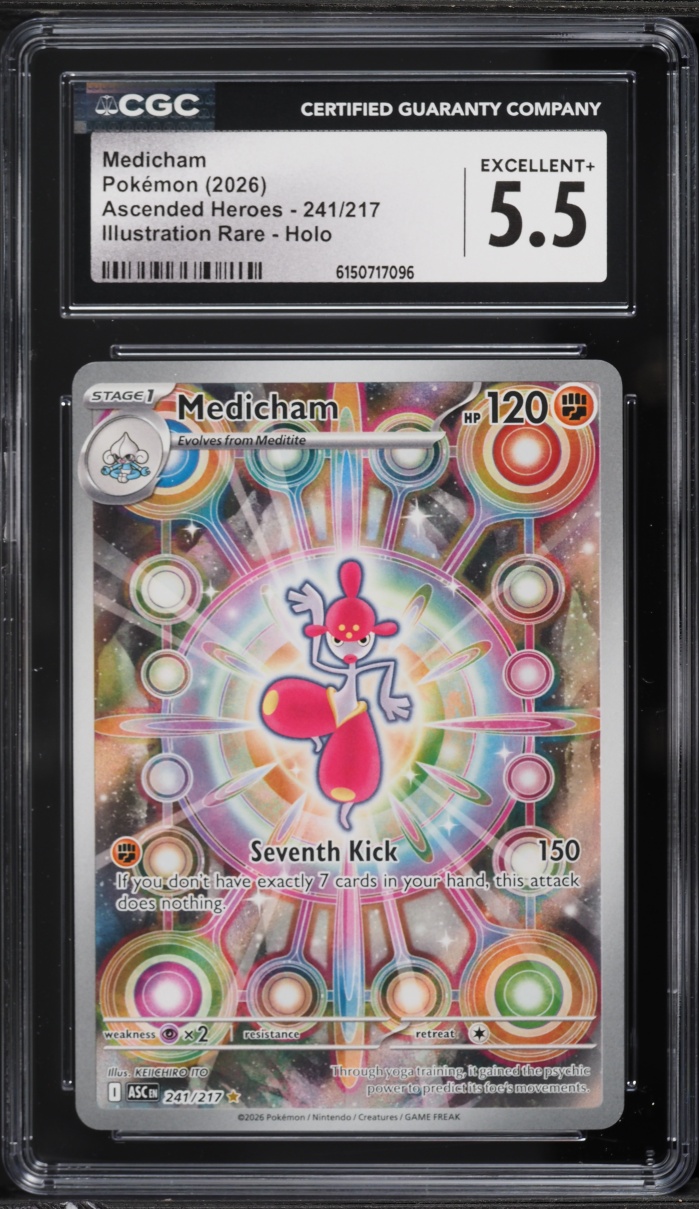 2026 Pokemon Mega Evolution Ascended Heroes IR Medicham #241 CGC 5.5 EX+
