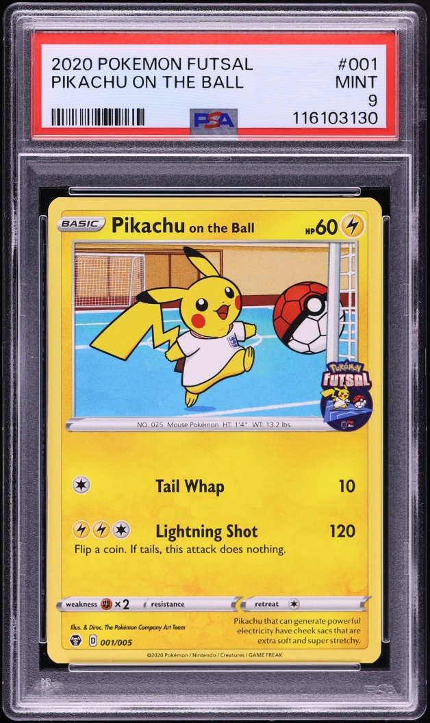 2020 Pokemon Sword & Shield Futsal Pikachu On The Ball #1 PSA 9 MINT