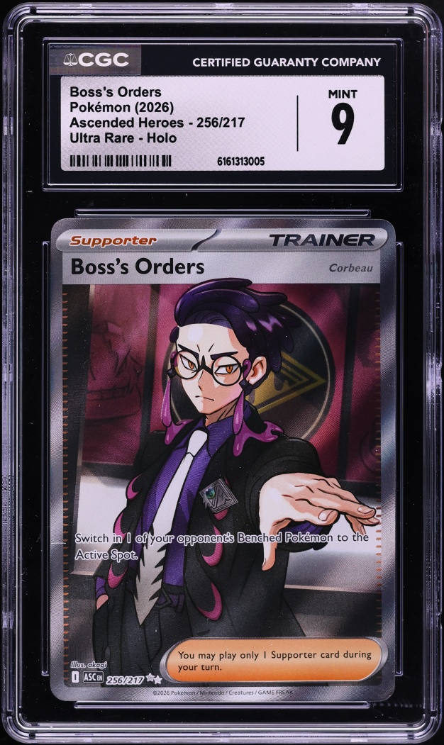 2026 Pokemon Mega Ascended Heroes Full Art Boss's Orders #256 CGC 9 MINT