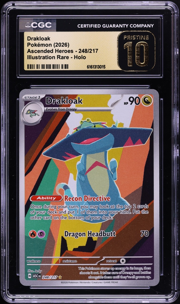 2026 Pokemon Mega Evolution Ascended Heroes IR Drakloak #248 CGC 10 PRISTINE