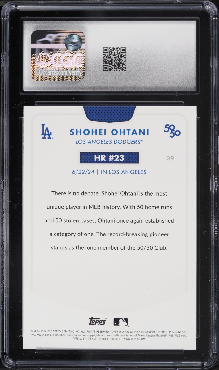 2024 Topps 50/50 Shohei Ohtani #39 CGC 10 GEM MINT