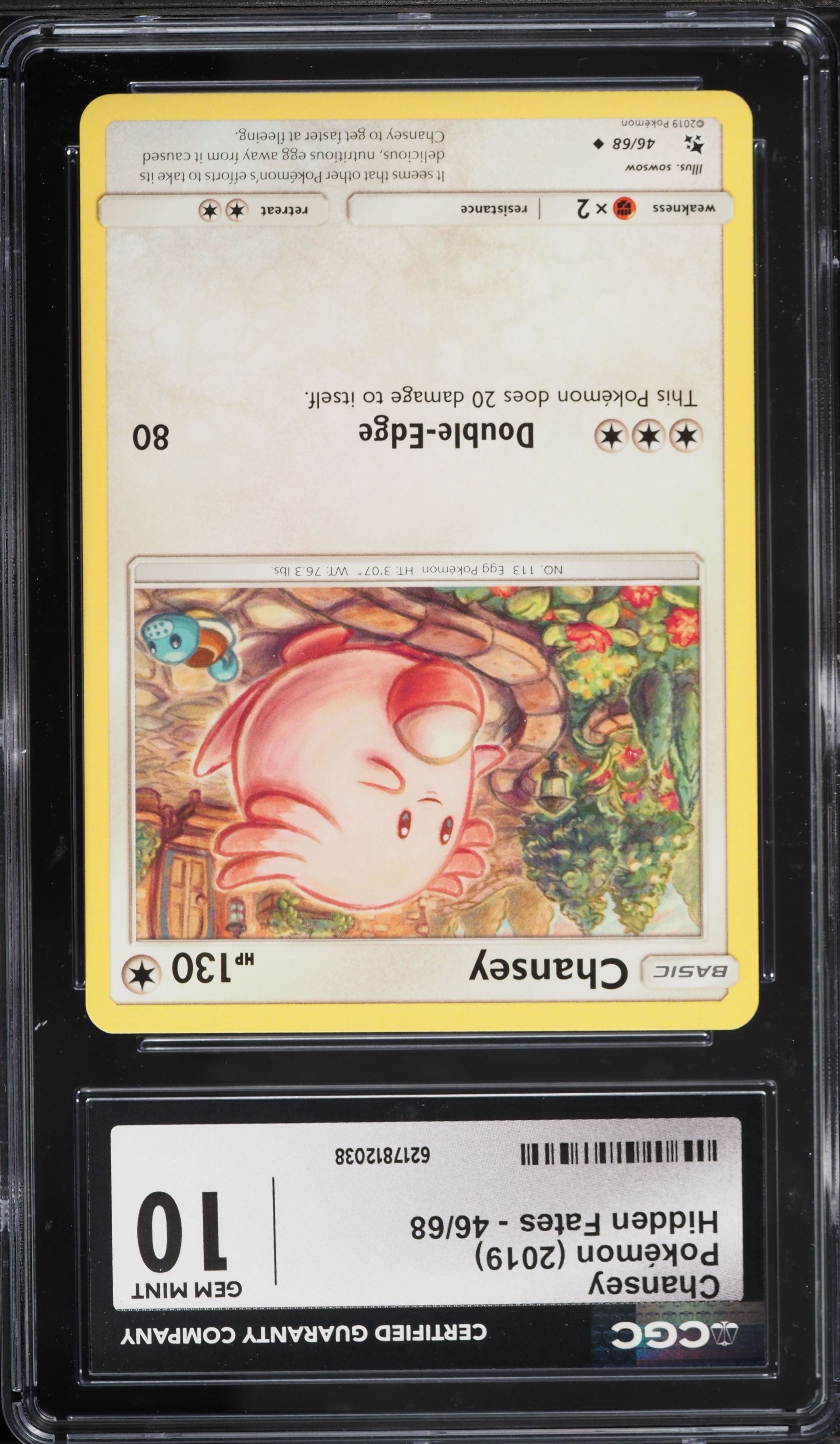 2019 Pokemon Sun & Moon Hidden Fates Chansey #46 CGC 10 GEM MINT