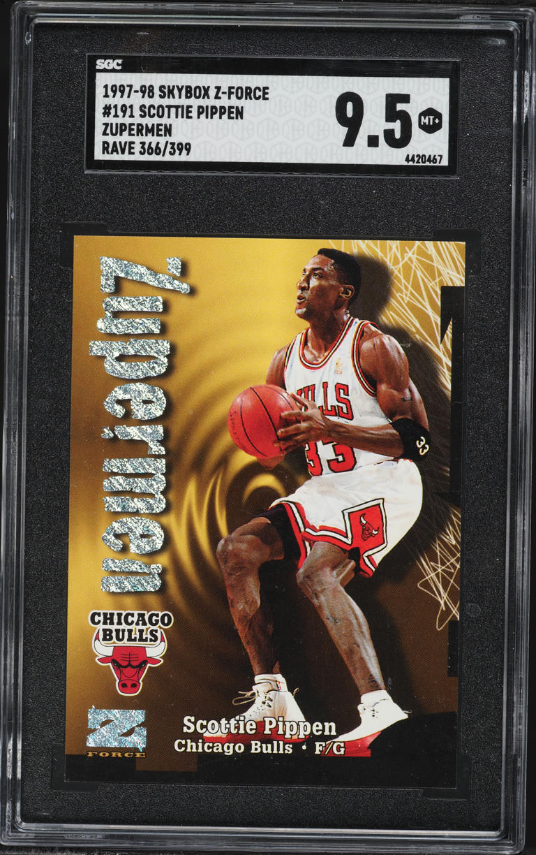 1997 Skybox Z-Force Zupermen Rave Scottie Pippen #191 SGC 9.5 MINT+